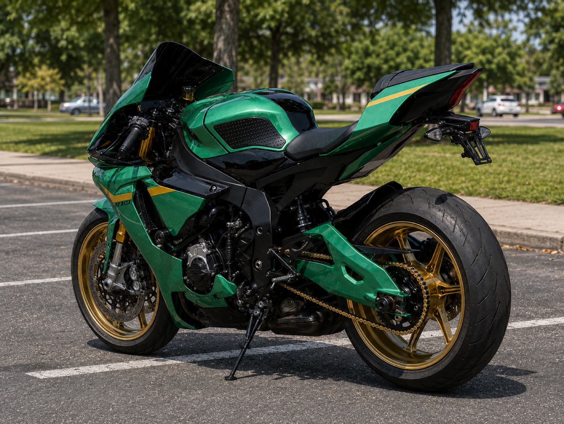 Yamaha R1 in Crimson Track